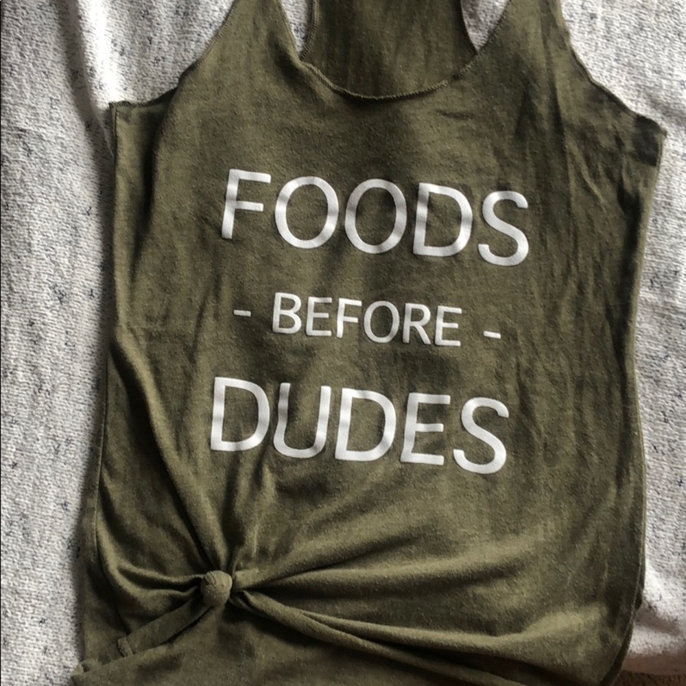 Foods Before Dudes Crossfit racerback tank